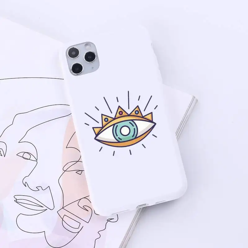 

Evil Eye Third Eye Phone Case Candy Color for iPhone 6 7 8 11 12 s mini pro X XS XR MAX Plus