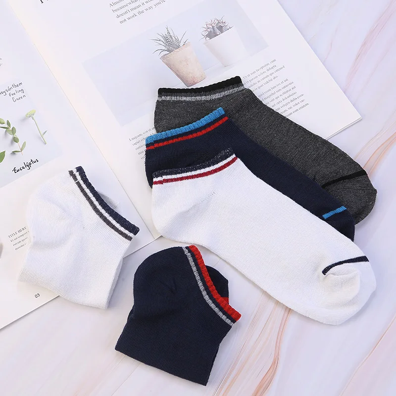 Мужские дышащие спортивные полосатые мужские короткие носки до щиколотки |