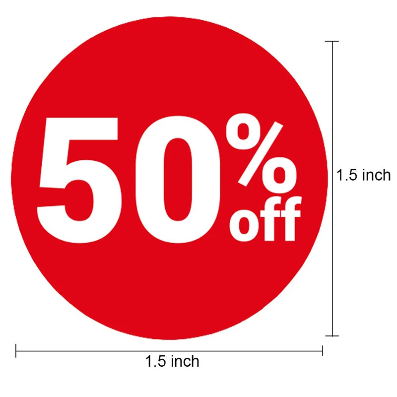 Специальное предложение наклейки 50% 40% 30% пустой% 1,5 дюймов скидка цена в процентном соотношении наклейка 520дисконтная транзакция Дисконтная этикетка