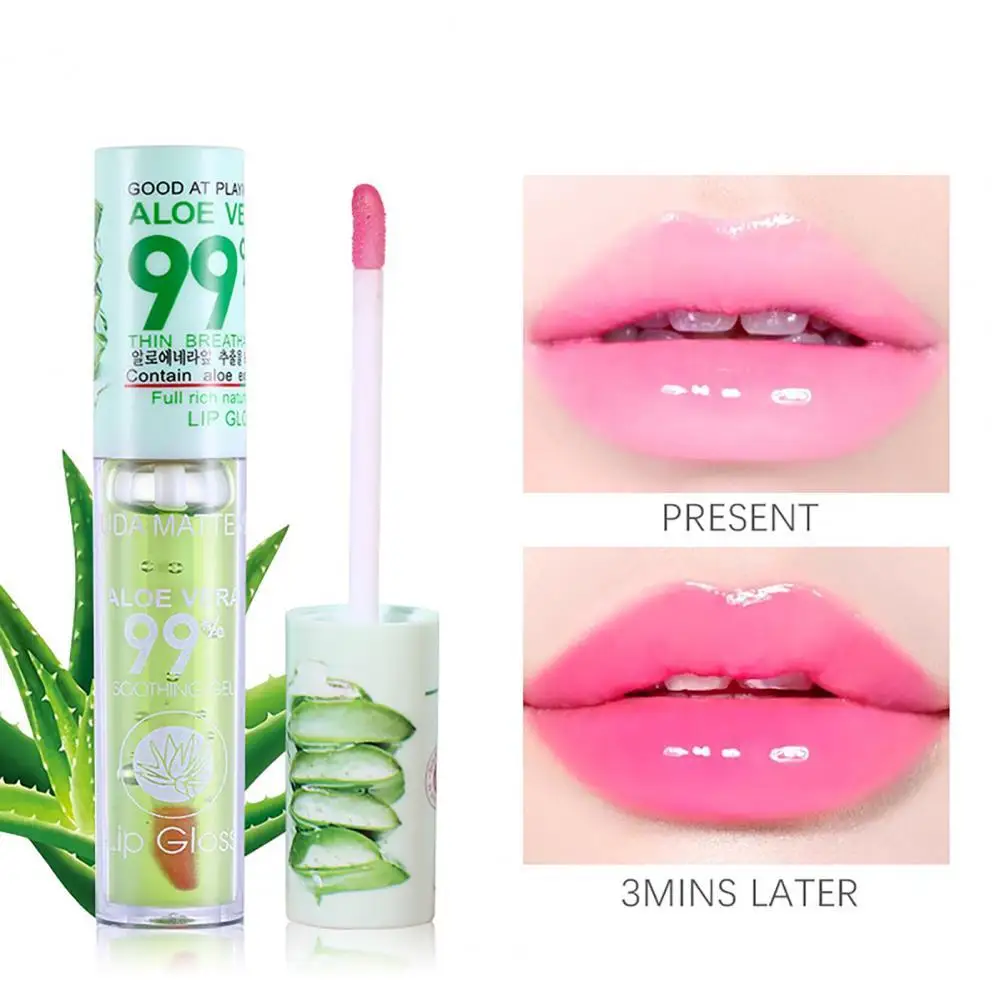 

3g Lip Gloss Moisturizing Waterproof Long-lasting Aloe Cosmetic Lipgloss for Lady Lip Balm