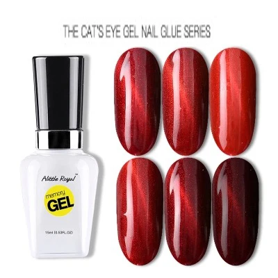 Red Light cat eye jiao Flame Nail Polish Glue Genuine Wine 3D Ceramic Coloured Glaze cat eye jiao Lasting Removable
