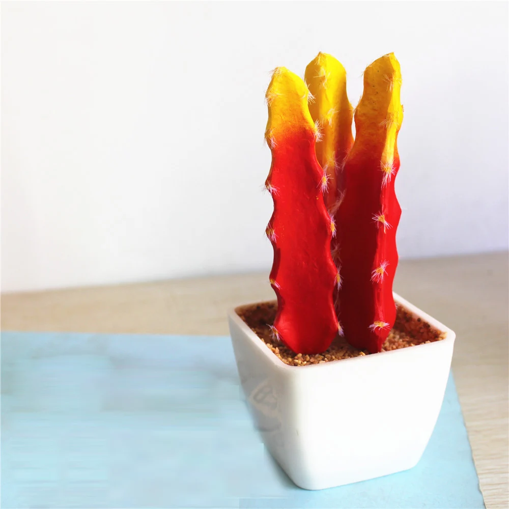 1 компл. Искусственный кактус в горшках ПУ растение с пеной ваза моделирование