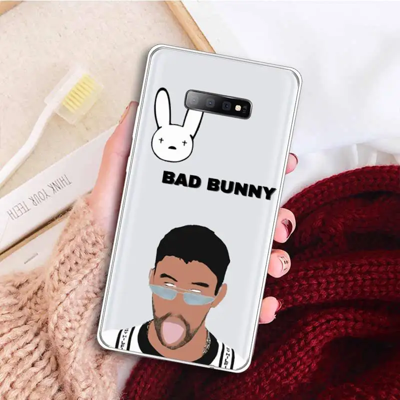 

Yo Perreo Sola Bad Bunny Maluma Phone Case Transparent For Samsung Galaxy A 71 21s S note 8 9 10 plus 20 ultra