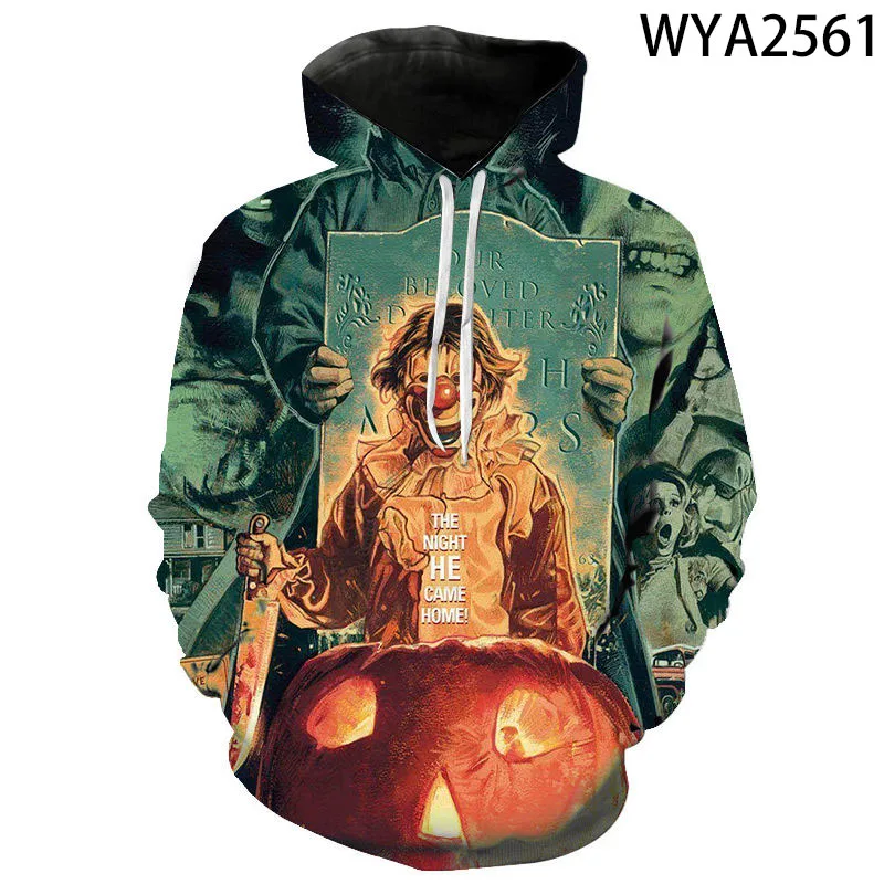 

Spring And Fall Men Women Children Michael Myers 3D Printed Hoodies Cartoon Pullover Streetwear Boy Girl Kids Sweatshirts Tops