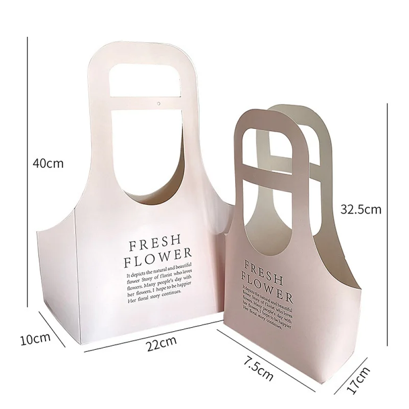 

5PCS Kraft Paper Flower Tote Bags DIY Wedding Valentine's Day Gift Packaging Pouches Party Decor