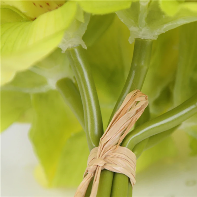 Реалистичное прикосновение Cymbidium 6 головок украшение для стола цветы сделай сам