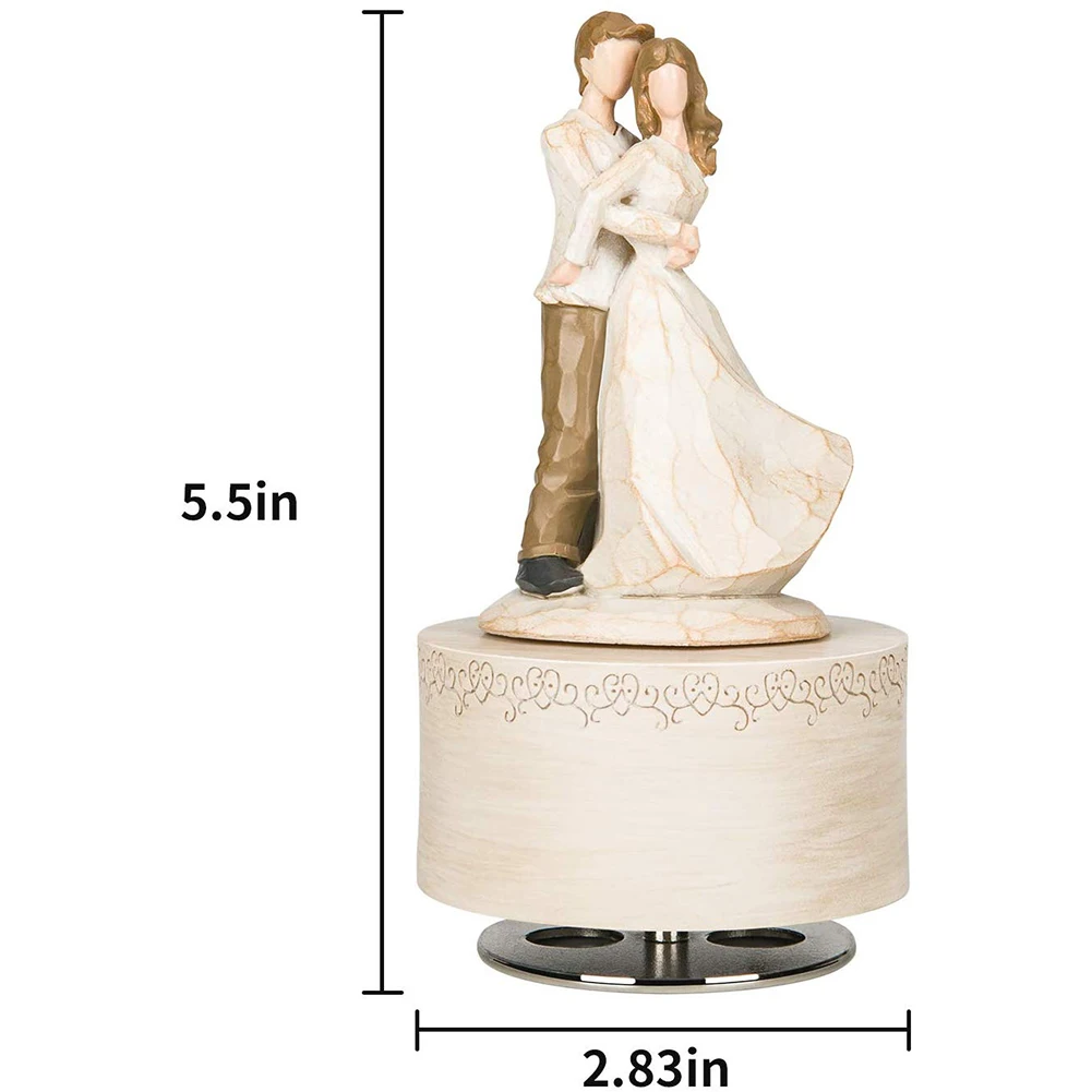 

Music Box Musical Figurine Wedding Gift Hand-Carved Music Characters Warm and Romantic Couples Commemorate Home Decoration