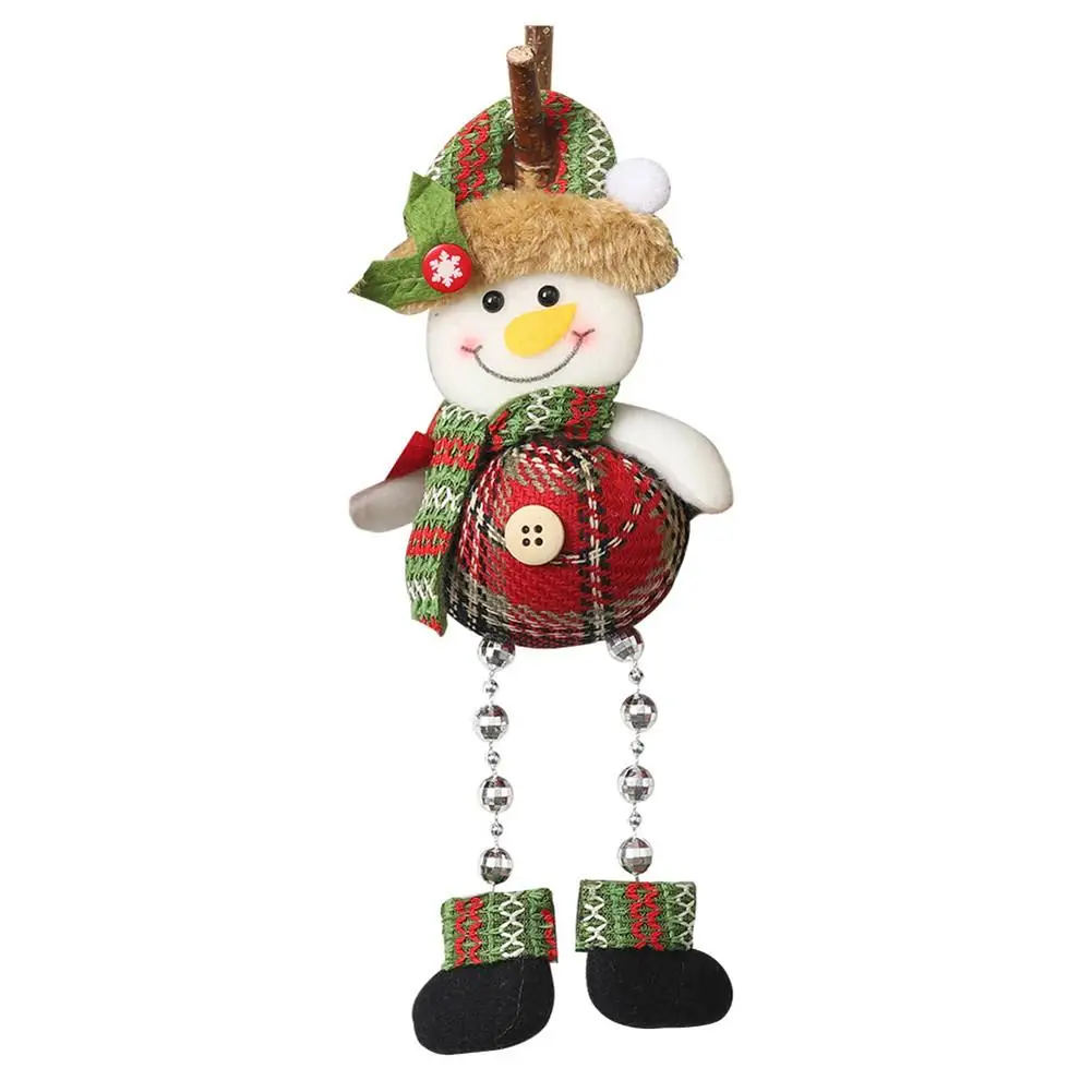 Hot Christmas Tree Hanging Ornaments Cloth Santa Claus Snowman Xmas Tree Toy Doll Hang Decoration Christmas Decorations for Home - Цвет: 7