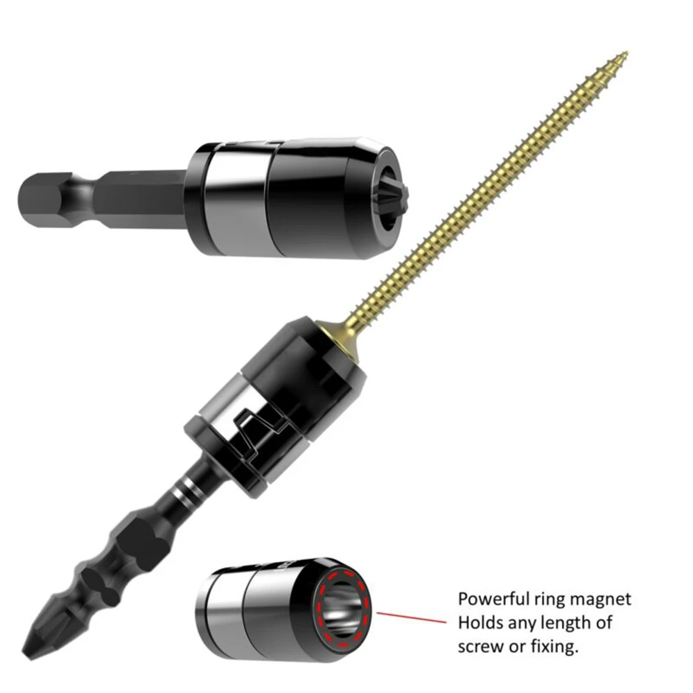 

5PCS Universal 21mm Removable Magnetizer Ring Magnetic Steel Screwdriver Bit