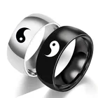 Парные кольца Инь Янь, мужские аксессуары, кольца для влюбленных с узором тайцзи для женщин, Винтажные Ювелирные изделия, обручальное кольцо, женские модные кольца
