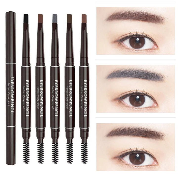 Автоматический карандаш для бровей 5 цветов двойная головка ручка натуральная