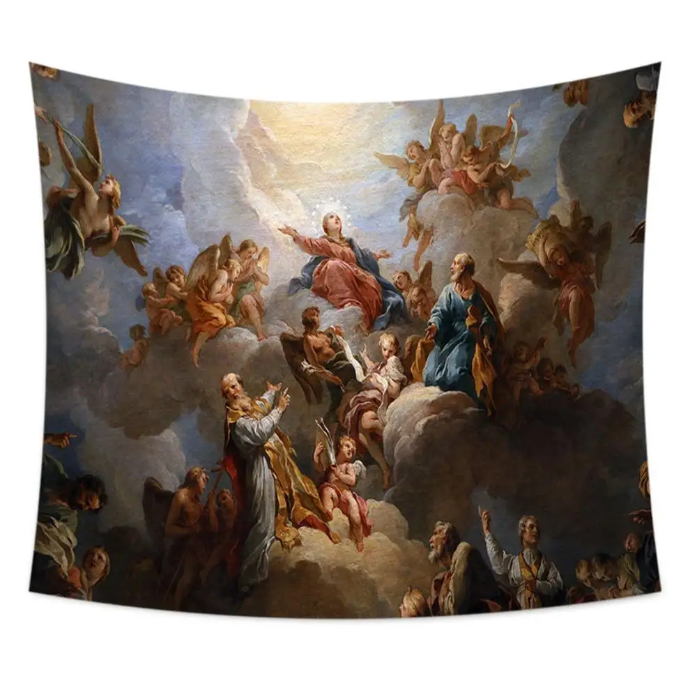 Гобелен Иисус настенное покрывало Фреска декор для гостиной ангел настенная
