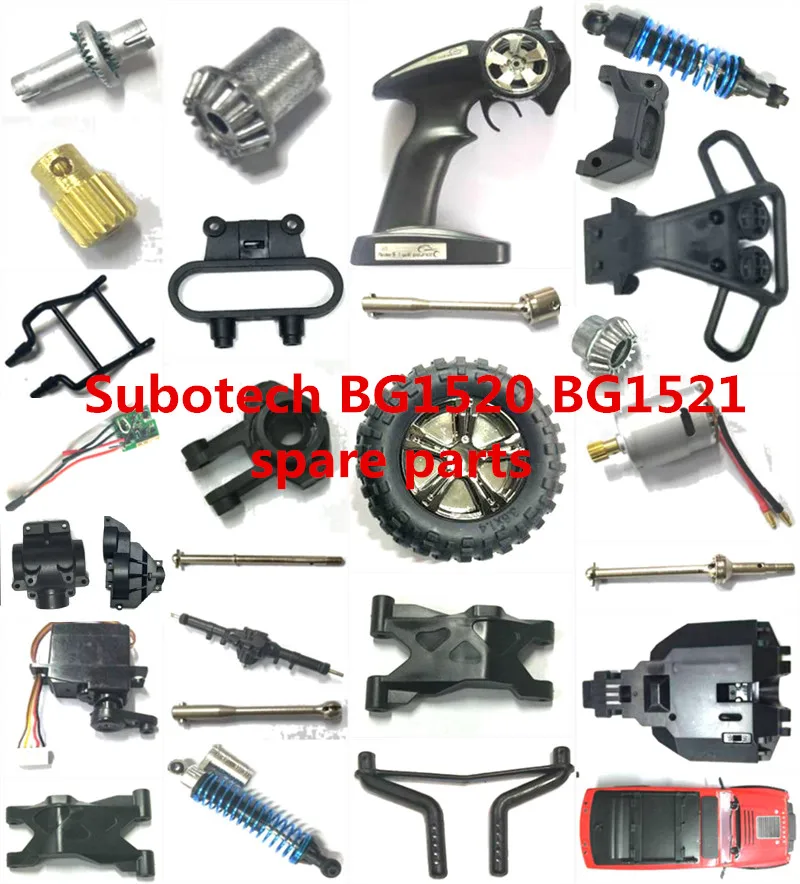 

Subotech BG1521 BG1520 RC Car Spare parts motor gear screw Swing arm shaft pin C seat Tire servo ESC Differential Rear axle etc