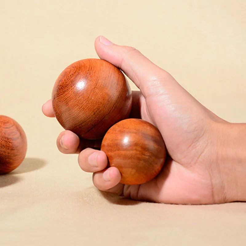 1Pcs 5cm 6cm Available Wood Fitness Ball Massage Handball Health Meditation Exercise Stress Relief Baoding Balls Hand Relaxation - купить по
