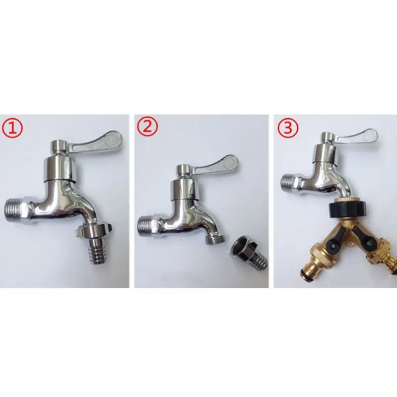 

Garden Hose Connector 3 Way Splitter Tap Diverter Outlet Hose Spigot Adapter