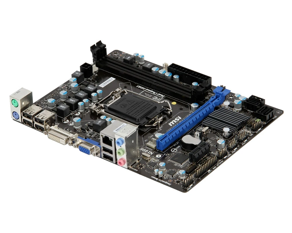 Оригинальная материнская плата ddr3 lga 1155 h61 б/у для настольного компьютера и набор