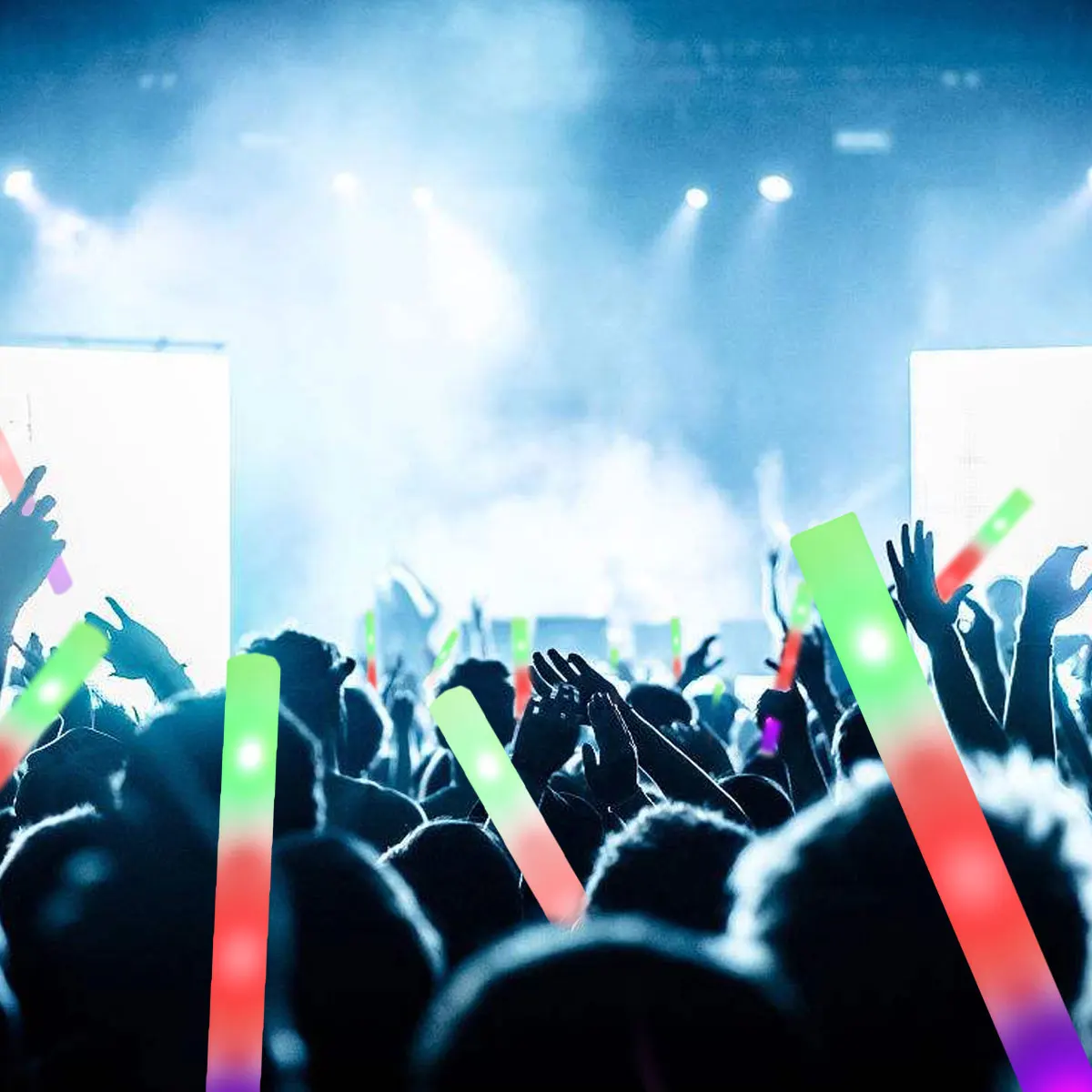 30 шт многоцветный светодиодный вспененные светящиеся палочки флуоресцентные