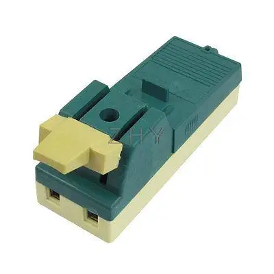 Зеленый Пластик корпус AC 220V 32A цепи 2pole открытие нагрузки Ножи