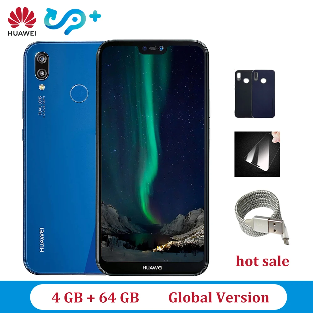 HUAWEI P20 Lite смартфон 4 Гб 64 5 84 дюймов AI камера 3000 мАч батарея Android 8 0 Поддержка