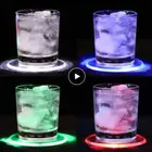 Светодиодная акриловая кристаллическая сверхтонкая подставка для коктейлей вспышка для бара, для бармена освещение салфетка для обеденного стола основание коврики лампа