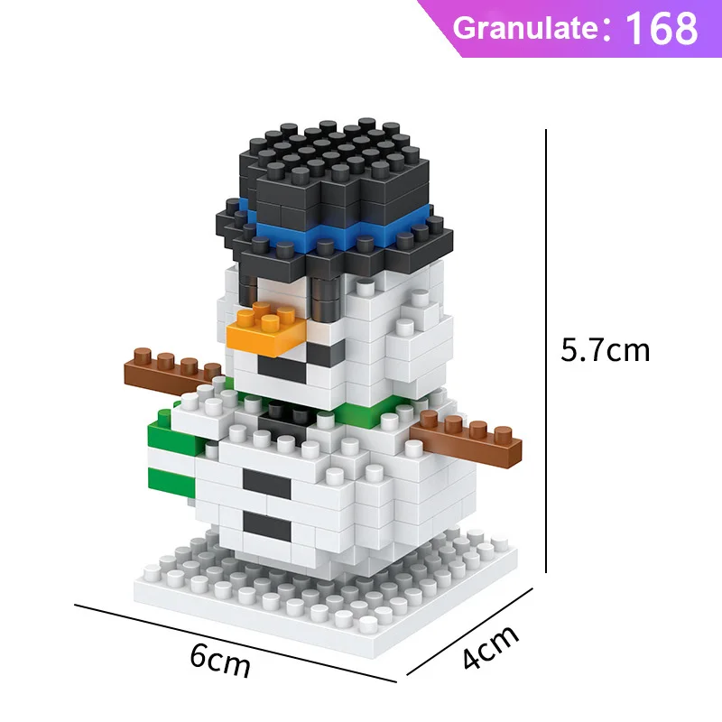 

Christmas Series Mini Building Blocks Snowman Santa Assembled Blocks Technic Kids Educational Diy Toys Creative Christmas Gifts