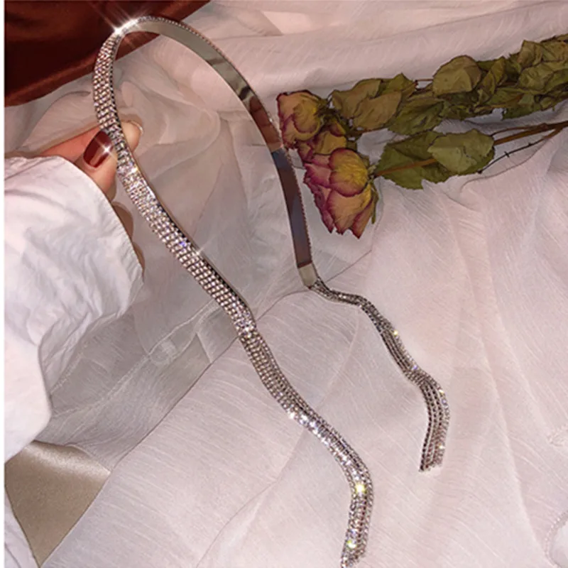 MWsonya новый корейский Блестящий Полный ободок со стразами двойной кристалл