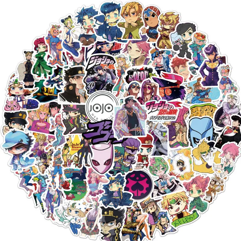 10/50 шт. водонепроницаемые Стикеры с аниме невероятные приключения Джоджо гитара