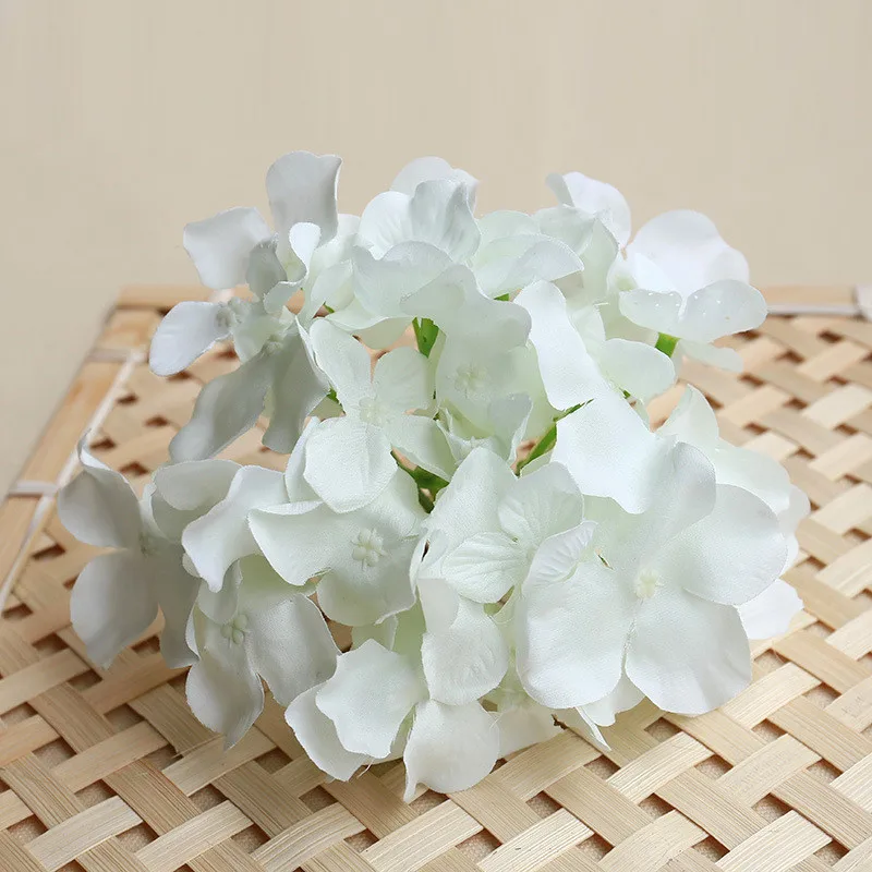 2 50 шт/1 Лот искусственная Гортензия декоративная шелковая Цветочная головка для свадебной стены арки DIY аксессуары для дома реквизит - Цвет: 2