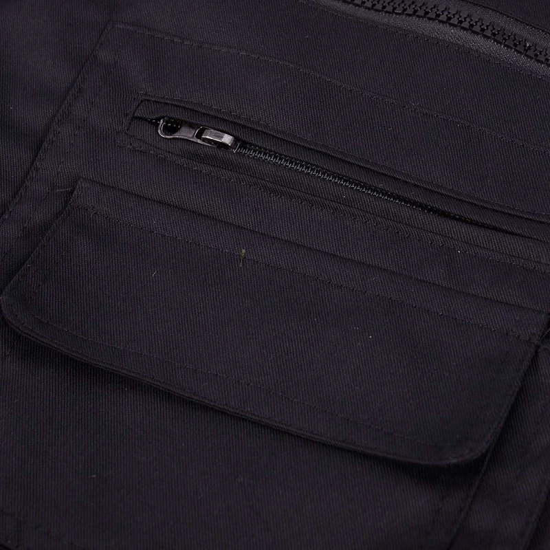 

2 Pcs Men's Fishing Vest with Multi-Pocket Zip for Photography / Hunting / Travel Outdoor Sport XL - Black & Army Green