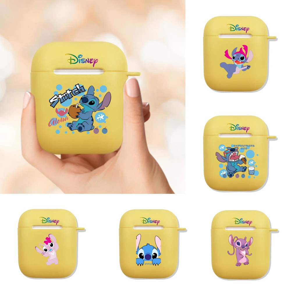 

Silicone Case for AirPods 2 1 Bluetooth EarPods Cover Stitch Colorful Funny Case