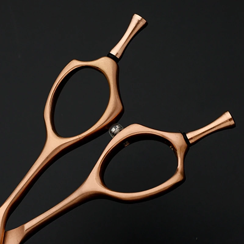 

8 Inch Rose Gold Hair Thinner Cutting Teeth Shears Left Pet Grooming Scissor For Women