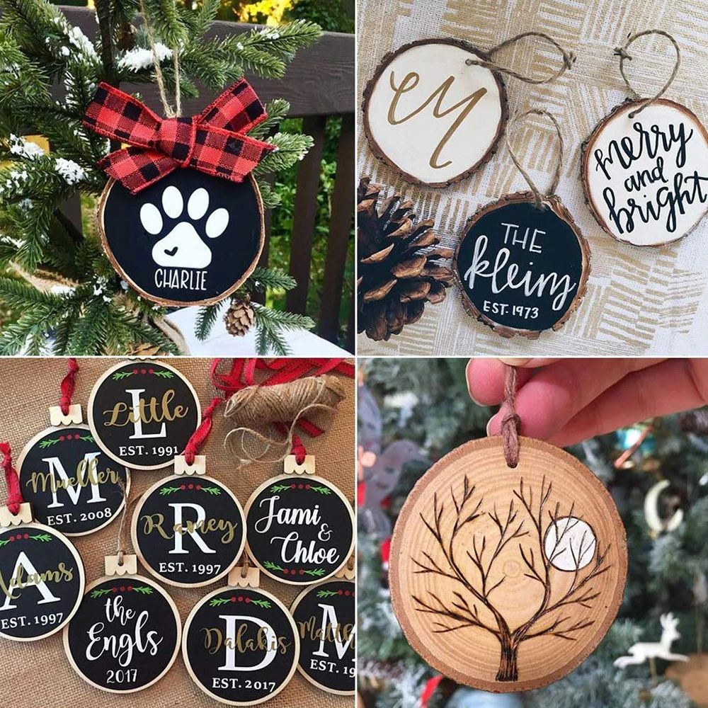 

100pcs Small wooden blanks Toys wood decoration craft supplies DIY Crafts wedding decoration for home Coaster Christmas tree