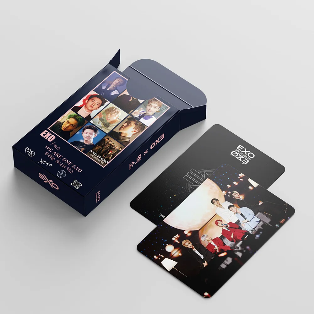 

54pcs/set 2020 New South Korean Groups Kpop Exo LOMO Card New Album Photo Card Photocard HD Album Poster K-POP FANS GIFTS