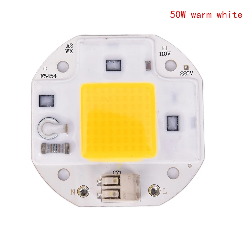 220V 110V быстрое соединение 50 Вт 70 1000 COB светодиодный чип для Точечный светильник