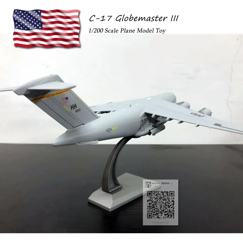 WLTK 1/200 весы C-17 Globemaster III Strategic и Tactical Airlifter литой под давлением металлический армейский самолет модель игрушка для коллекции