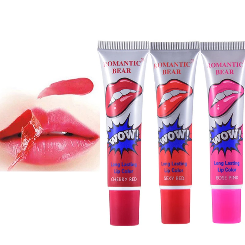 

6 Colors Amazing Moisturizer Lip Gloss Waterproof Makeup Lip Stick Long Lasting Liquid Lipstick Tint Tear Pull Lipgloss