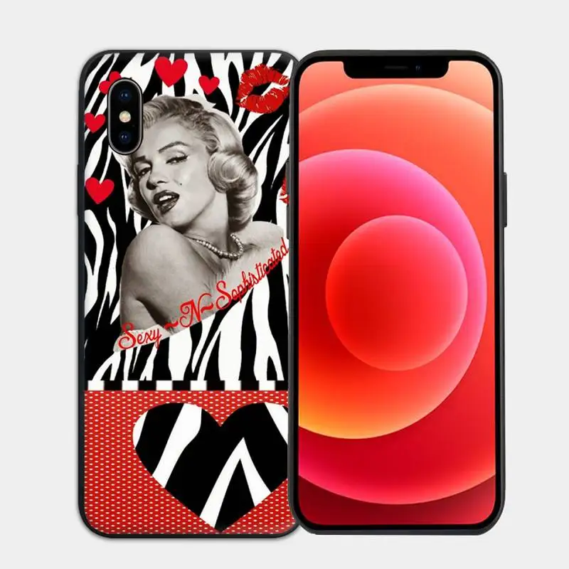 

Hot Sexy Marilyn Monroe Soft Silicone Phone Case for iphone 6s 7 8 plus xr xs 11 12pro max mini case