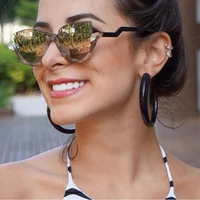 cat eye sunglasses for women retro brand designer luxury diamond gradient sun glasses ladies half frame eyeglasses uv400