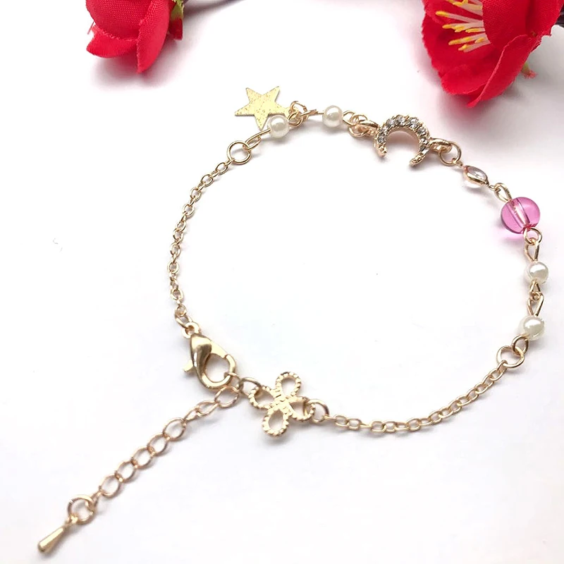 

Couple Rhinestone Star Moon Bracelet Sweet Girl Bracelet