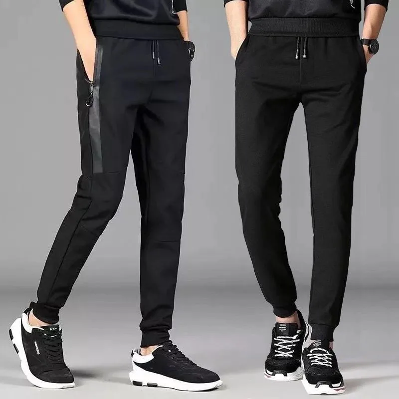 2020 High Quality men Joggers pants Winter Causal Pants Zipper Pockets Cotton Solid Sporty Pants Men Tracksuit Trousers Male