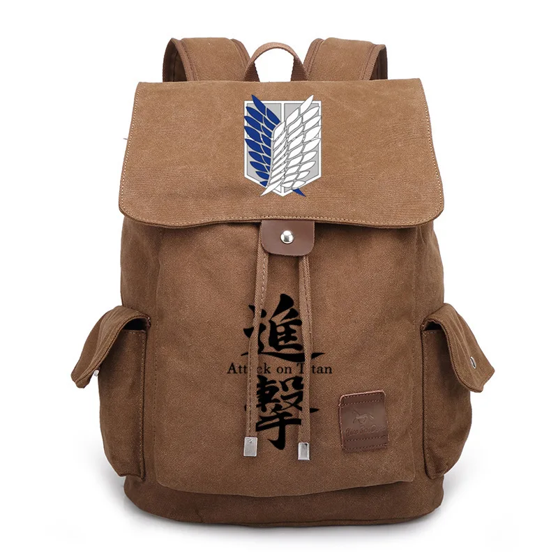 

Canvas Backpack Cos Japanese Animation Free Wings Youth Men And Women Fashion Leisure Laptop Travel Backpack