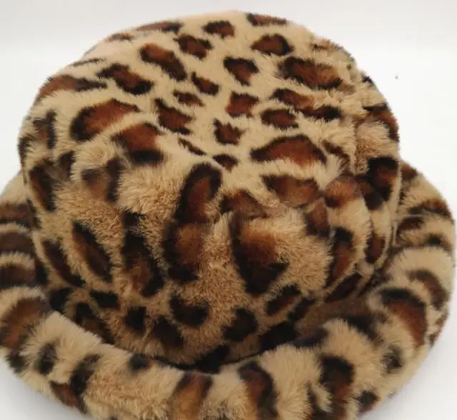 leopard Утолщенные теплые женские шапки стиль зимняя женская теплая шапка леопардовая хип-хоп шапка, кепка H35 - Цвет: leopard