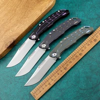 nimoknives fatdragon folding knife m390 blade titanium handle folding knife outdoor camping survival knife sharp kitchen tool