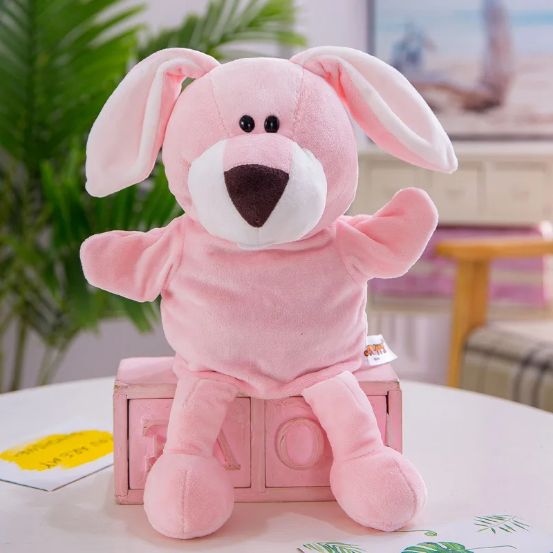 

30CM Cartoon Animal Hand Puppet Lion Infant Finger Plush Toy Child Parent-child Storytelling Props Baby Gifts