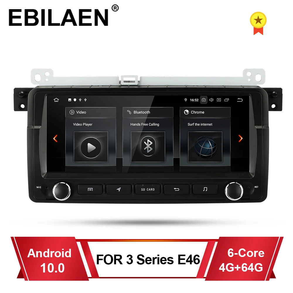 

EBILAEN Car Multimedia Player For BMW E46 320i 325i 323i 330i Android 10.0 Autoradio Navigation GPS 8.8' IPS Screen Head Unit