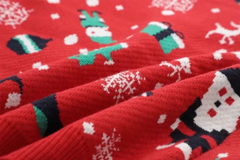 Plus Size Jumper Snowman Deer Sweaters New Santa Claus Xmas Patterned Christmas Sweaters Tops For Men Women Pullovers