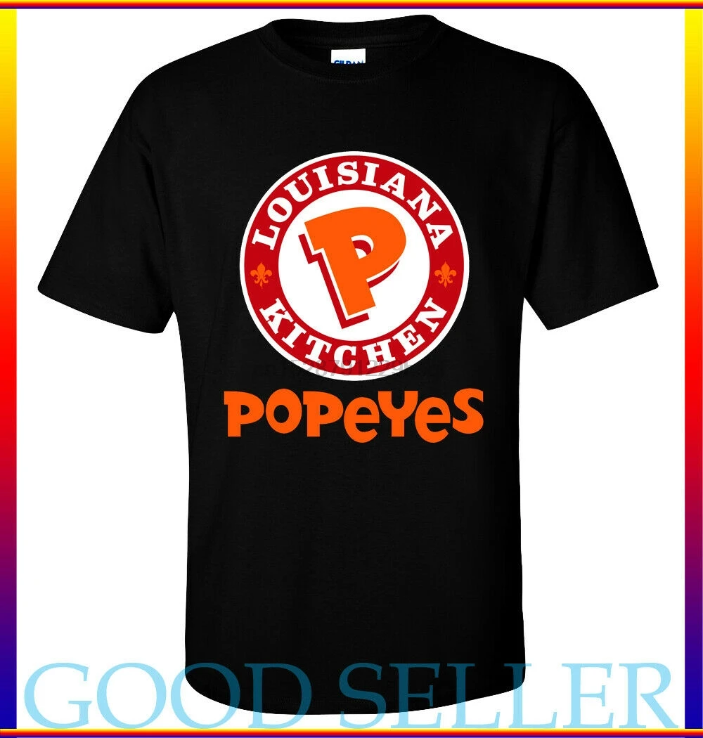 Новый Popeyes Луизиана Kithcen Ресторан фаст-фуд логотип компании футболка S 3Xl | Мужская