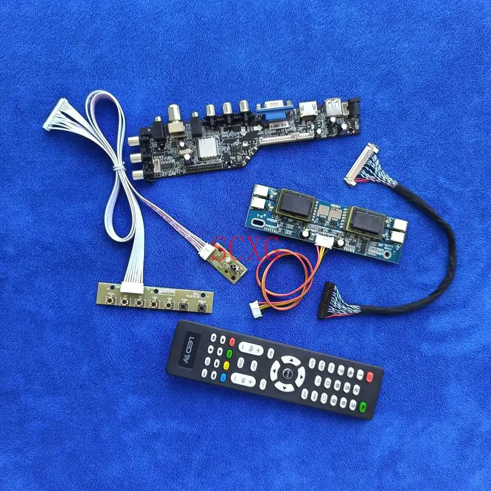 

1280*1024 DIY KIT, совместимому с HDMI, VGA, AV USB LVDS 30-контактный DVB сигнала подходит M190EG01/M190EG02/MT190EN02 ЖК-дисплей экран управляющая плата 4 с холодным катодо...