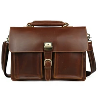genuine leather business vintage man briefcases 2021 new male casual large capacity 15 laotop hand travel shoulder bags