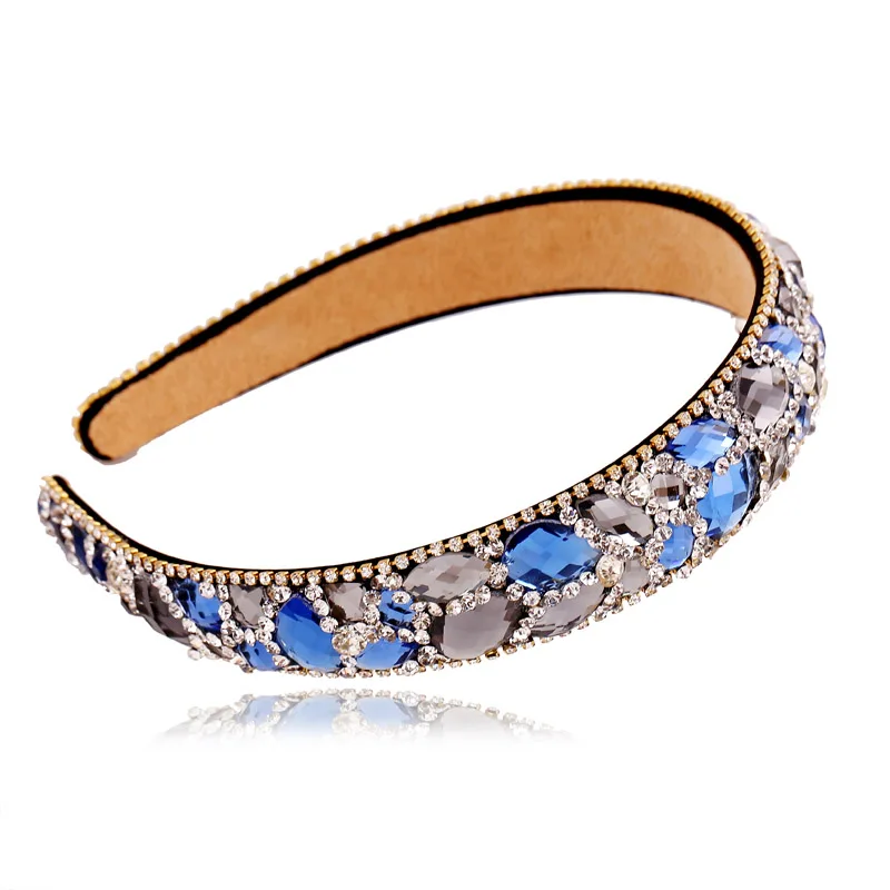 

Luxury Colorful Rhinestone Headband Diamond Hair Accessories For Women Boutique Hair Bands Hoop Ladies Haar Accessoires